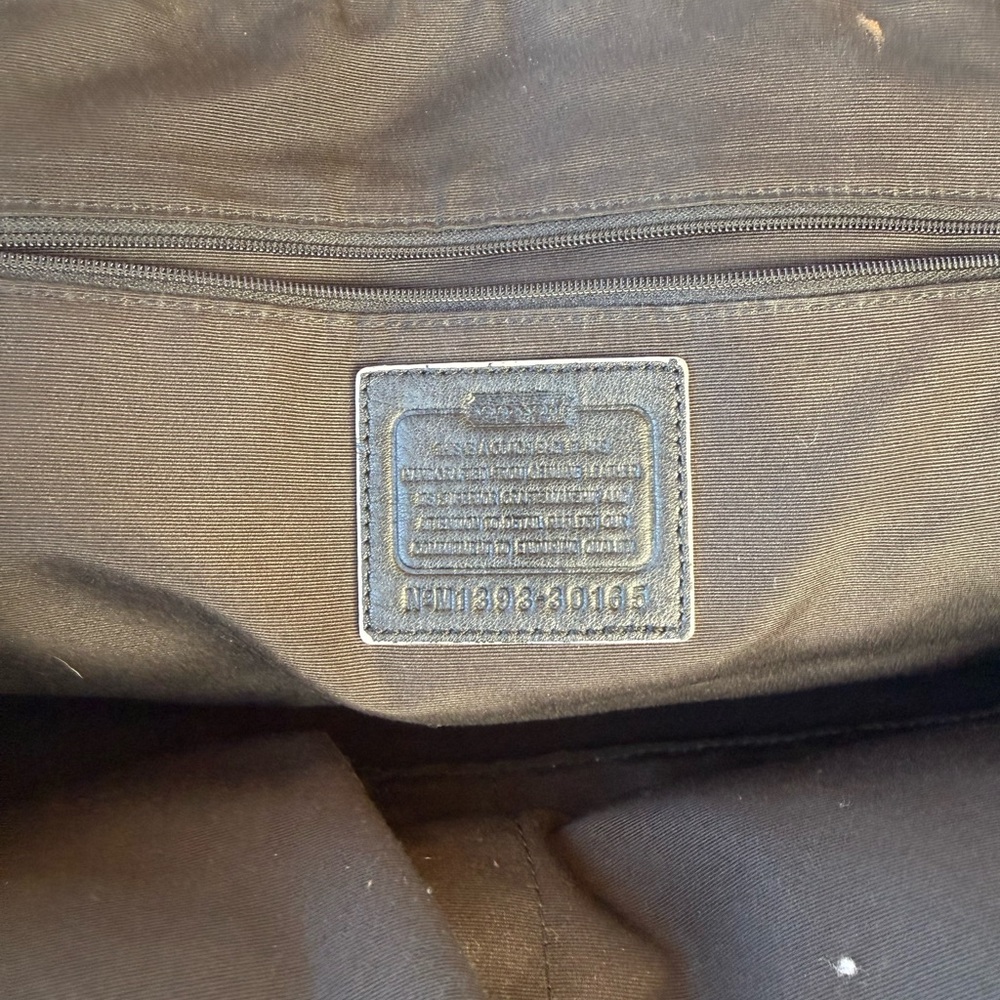 Coach 30165 Black Pebbled Leather Satchel / Duffle Bag Large - Picture 8 of 8